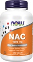 NOW Συμπληρώματα Τροφίμων, NAC (N- Acetyl- Cysteine) 1. 000 mg, Ελεύθερη Ριζοσπαστική Προστασία *, 120 δισκία