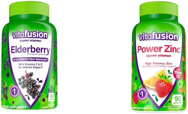 Vitafusion Elderberry & çinko Gummy Vitamins Immune Support, 90ct