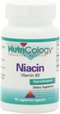 Nutricology Niacin Supplement - Erkekler ve Kadınlar için B3, Flush, Nicotinic Acid, NAD, 250 mg Vegetarian Capsules - 90