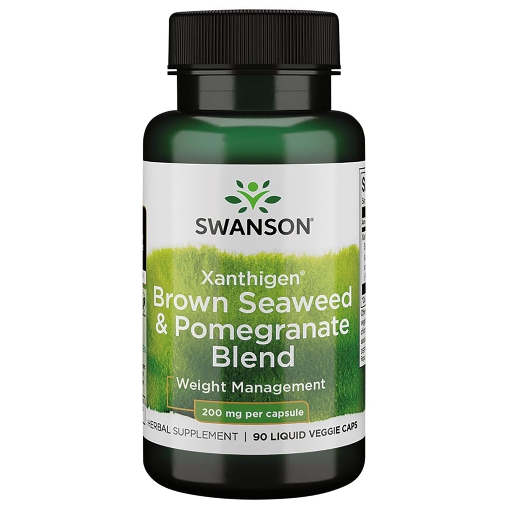 Swanson Xanthigen- Brown Seaweed & Pomegranate Mix- 200 Milligram, 90 Sıvı Veggie Caps