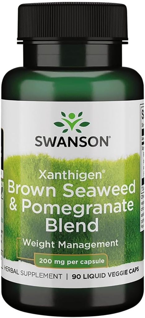 Swanson Xanthigen- Brown Seaweed & Pomegranate Mix- 200 Milligram, 90 Sıvı Veggie Caps