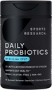 Sports Research Daily Probiyotiks with Prebiyotiks, 60 Milyar CFU - Vegan Capsules for Gut Health & Digestive Support, Probiyotiks for Women & Men - Non-GMO TY & Gluten Free - 30 Count
