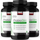 Probiyotikler ve Green Tea Extract ile Kadınlar ve Erkekler için Kuvvet Faktörü ProbioSlim Probiyotik Supplement for Women and Men with Probiyotiks and Green Tea Extract, Reduce Gas, Bloating, Constipation, Support Digestive Health & Gut Health, 180 Capsules (3-Pack)