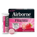 Airborne 1000mg Βιταμίνη C με βιταμίνη D & Zinc, χωρίς ζάχαρη συμπλήρωμα πολυβιταμίνης Ανοσολογική υποστήριξη, Αντιοξειδωτικές Βιταμίνες A C & Βιταμίνη E, 30 Αναβράζοντα δισκία, Πολύ Berry Γεύση