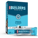 CLIF BUILDERS Protein Bars - Cookies 'n Cream Flavor - 20g Πρωτεΐνη με βάση το φυτό - Χωρίς γλουτένη - Μη ΓΤΟ - Χαμηλό γλυκαιμικό - Όχι Τεχνητά γλυκαντικά - 2.4 oz. (12 Pack)