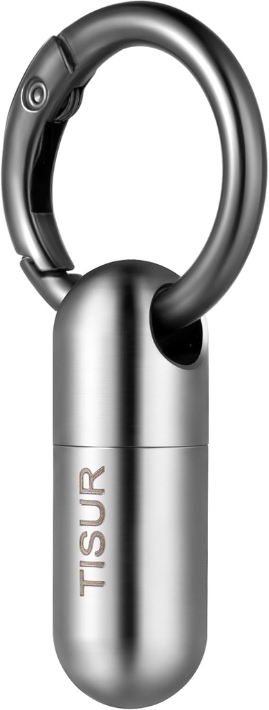 TISUR Micro Foods Pillrec, Titanyum Pill Case Su Pill Konteyner, Portatif Tiny Pill Organizer Seyahat Için Düzensiz Pocket