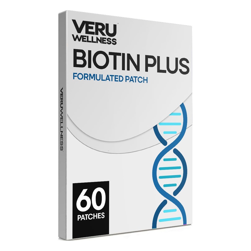 Veru Wellness Biotin Plus Daily Patch - B7, Collagen - Self Prestige Time release Patch (60 Gün)