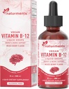 Naturments Βιταμίνη B12 5000 mcg Βιολογικές Υγρές σταγόνες: Ενέργεια & Nerve Υποστήριξη - Χωρίς Vegan Αλκοόλ, Χωρίς GMO, Χωρίς ζάχαρη 2 Fl Oz