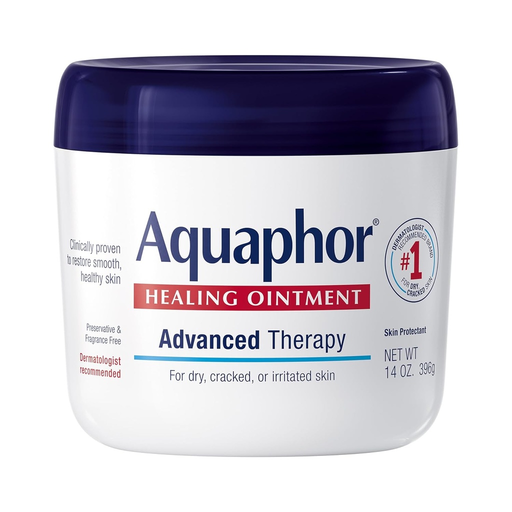 Aquaphor şifa Ointment, Advanced Therapy Skin Korumacı, Multi-Purpose Healing Ointment and Body Moisturizer, For Kuru, Cracked Skin, Minor Cuts and Burns, 14 Oz Jar