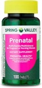 Spring Valley Prenatal Multivitamin / Hamile ve Hemşirelik Kadın Diyet Tamam Tabletleri, 100 Kont - Yeni Bak