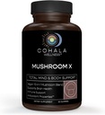 Mushroom X - Vegan Mushroom Gummies Complex 10-in-1 Blend - Reishi Turkey Ουρές Lions Mane Συμπλήρωμα - Εγκέφαλος, Ανοσολογική Υποστήριξη, Ενέργεια, Άγχος Ανακούφιση - 60 Gummies