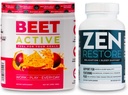 Nutrology Beet Active, Φυσική σκόνη πριν από την προπόνηση, Πάθος Fruit Flavor (30 μερίδες) Zen Φυσικό μαγνήσιο συμπλήρωμα (30 μερίδες)