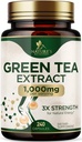 Green Tea Extract Capsules 1000 mg - Standardized 45% EGCG & 98 Polyols - 3X Strength Green Tea Pills for Natural Energy - Supports Heart Health, Herbal Supplement, Vegan, Non-GMO - 240 Capsules