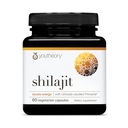Youtheory Shilajit - 500 mg Shilajit Κάψουλες - Συμπλήρωμα ενέργειας - Shilajit Υποστηρίζει Stamina & Αντοχή - Καθαρό σιλατζίτι Ιμαλαΐων - Γλουτένη, Γαλακτοκομικά & Σόγια Δωρεάν - 60 κάψουλες χορτοφάγων