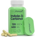 LongLifeNutri Indole-3-Carbinol 400 mg - 120 Vegeterian Capsules, 4-Month Supply, Organic Supplement for Hormon Balance & Cellular Health, Lab Tested, Made in USA
