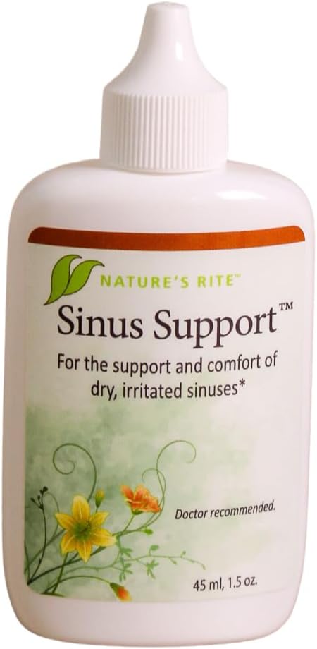 Natures Rite Sinus SupportTM, 1.5 oz. (45 mL) – Portreatif, All-Doğal Sinus Mix – All-Sezon Relief for Anti Allergy & Pollution Irritation – Moisturizes & Soothes Sinus Tound – Made in USA