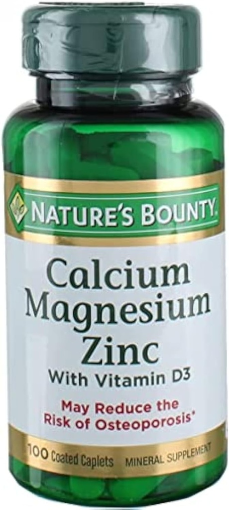 Nb VIT Cal/Mag/Zinc Μέγεθος 100s Nature's Bounty Calcium-Magnesium-Zinc Caplets 100 Count