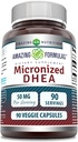 Amazing Formulas Micronized DHEA Supplement | 50 Mg Per | Veggie Capsules | Non-GMO | Gluten Free | Made in USA (1 Pack, 90) Count