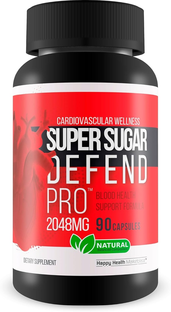 Cardiovascular Wellness Super Sugar Defense Pro - En İyi Kan Desteğimiz - Sağlıklı Kan Circulation Desteği - Kadın ve Erkekler için Kan Destek - Herbal Blood Pills Best Blood Supplements
