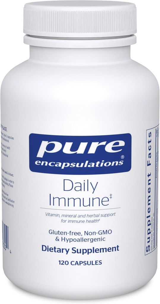 Pure Encapsulations Daily Immune | Comprehensive Immune Formula with Vitamin, Mineral ve Herbal Support | 120 Capsules*