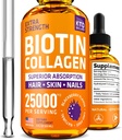 Saç büyümesi için sıvı Collagen ve Biotin Drops - USA Collagen & Biotin Vitamins for Hair Skin and Nails - Hydrolyzed Collagen and Biotin Supplement for Women and Menagen and Biotin Supplement for Women and Men