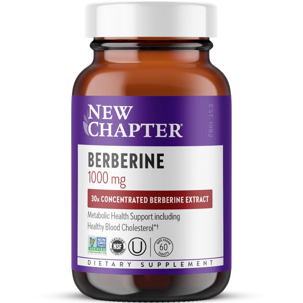 Νέο κεφάλαιο Berberine συμπλήρωμα - Super-Podent Berberine 1000 mg, 30x συμπυκνωμένο ινδικό εκχύλισμα Barberry για την υποστήριξη της μεταβολικής υγείας + καρδιά υγεία + γλυκόζη υποστήριξη, Vegan, χωρίς γλουτένη, 60 κόμης