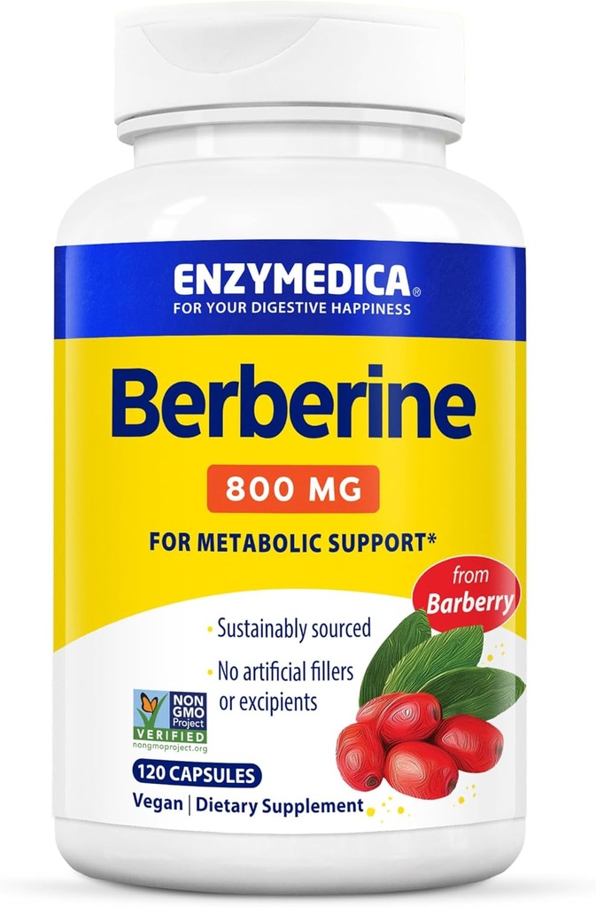Enzymedica, Berberine, 800 mg, 120 Kont