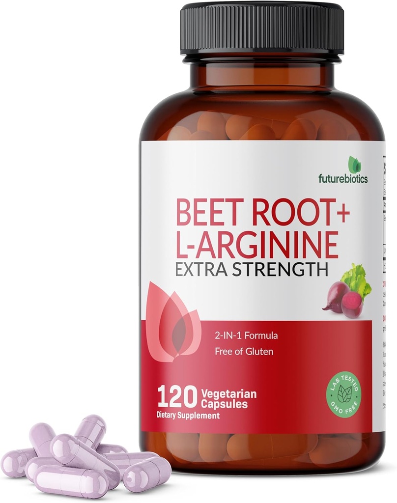 Futurebiotics Beet Root + L-Arginine, Non-GMO, 120 Vegetarian Capsules