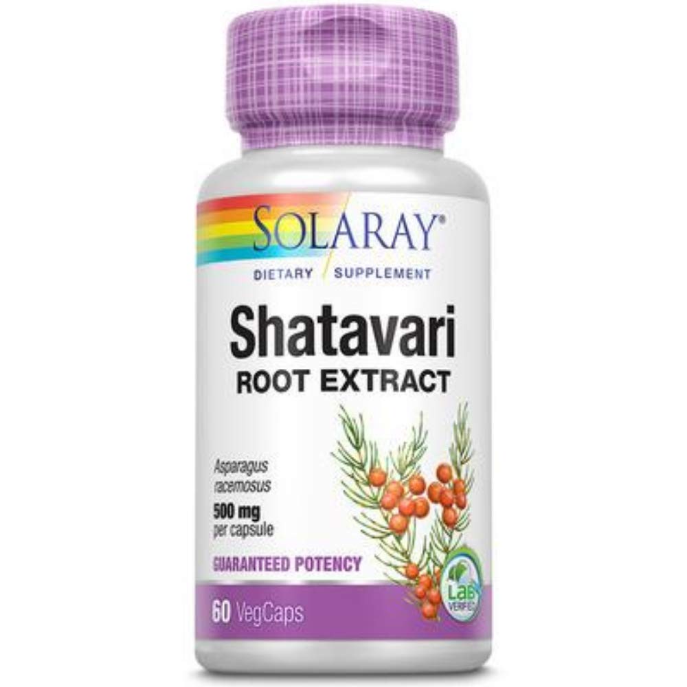 SOLARAY, Potency Shatavari Root Extract, Veg Cap (Btl-Plastik) 500 mg | 60ct