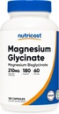 Nutricost Magnezyum Glycinate Capsules (180 Capsules, 210 mg Per Service) - Magnezyum Glycinate Supplement for Gentle Abors