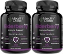 Sağlık Dose Elderberry Plus Capsules - Immune Support Supplement with Vitamins C, D3, çinko, Selenium & 11 Materialss for Year-Round Wellness - 120 Veggie Capsules, 2Month Supply Pack of 2Month Supply Pack