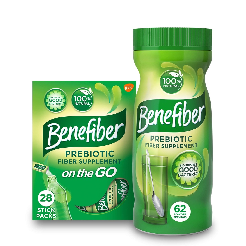 Benefiber Daily Prebiyotik Diyetary Fiber Supplement Toz Çelik Paketleri, 28 Sticks, 3.92 Ounces Every and Benefiber Daily Prebiyotik Diyetary Fiber Supplement Toz, 62 Hizmet / 8.7 Ey