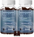 Shilajit Gummies 600 mg, Shilajit Supplement with Trace Minerals & Fulvic Acid for Energy and Immunity Support, Organic Shilajitwear for Men & Women, Vegan, 60 Gummies (2 Pack)