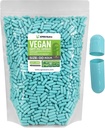 XPRS Nutra Boyutu 00 Boş Kapsüller - 5000 Kont Boş Vegan Capsules - Vejetaryen Boş Pills - DIY Sebze Kapsülü - Veggie Pill Caps (Aqua)