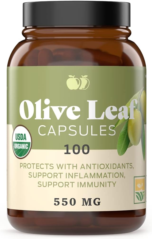 Tamam Natural Products Organic Olive Leaf Capsules - 550 mg, 100 Kont, hizmet başına 1100 mg