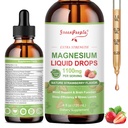 GREENPEOPLE Μαγνήσιο Γλυκινικό Υγρό Drop - 17-σε-1 4Fl. Oz τριπλό σύμπλοκο μαγνησίου συμπλήρωμα με γλυκινικό 400mg & κιτρικό 500mg Taurate/L-Θεανίνη για Calm Mood/Muscle/Sleep, Strawberry Flavor
