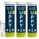 Uppy! Lemon-Lime Electrolyte Hydration Tabletleri - 30 Kont (3x10) - Hızlı Rehidrasyon için Suda Ayrılma - Seyahat, Spor ve Festivaller için - Portreel Elyte Wellness İçilir