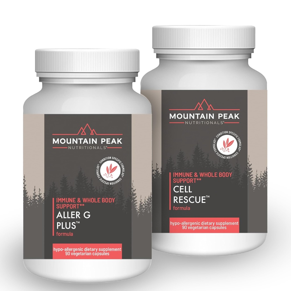 Dağ Peak Beslenmeleri Immune Support Combo Pack – Aller G Plus for Mevsimlik Respiratory Health & Hücre Kurtarması Turmeric & Bromelain – Tüm Vücut Wellnessleri için hipotez