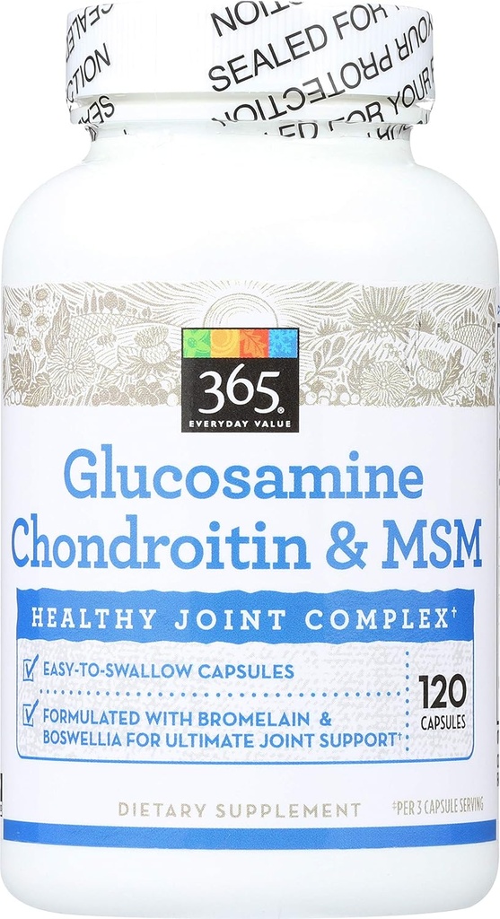365 από το Whole Foods Market, Glucosamine Chondroitin & MSM, 120 ct
