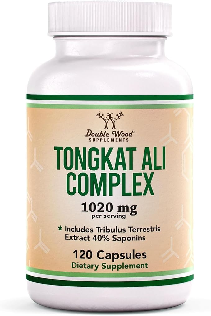 Tongkat Ali - 1000mg (2 Μήνας Προμήθειας) - Αντρική Υγεία - 200:1 Εκχύλισμα (Longjack) Eurycoma Longifolia, με 20mg Tribulus Terrestris (Τρίτο Μέρος Δοκιμασμένο) από Double Wood