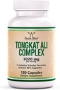 Tongkat Ali - 1000mg (2 Μήνας Προμήθειας) - Αντρική Υγεία - 200:1 Εκχύλισμα (Longjack) Eurycoma Longifolia, με 20mg Tribulus Terrestris (Τρίτο Μέρος Δοκιμασμένο) από Double Wood
