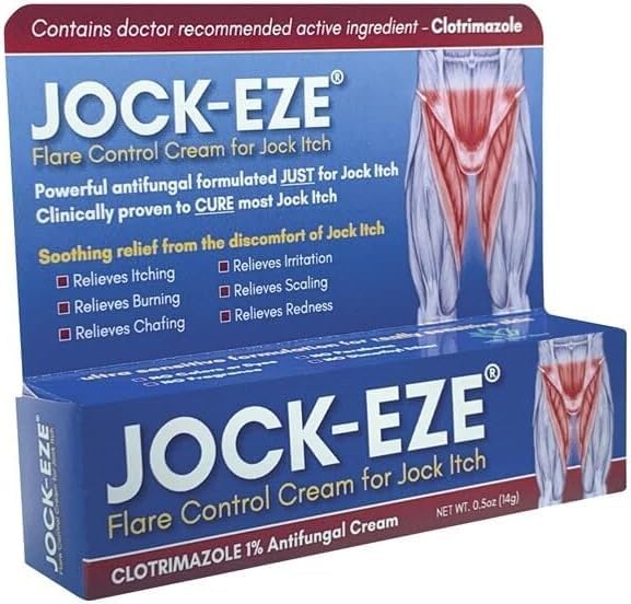 JOCKEZE Flare Control Cream (0.5oz) Sadece Jock Itch için
