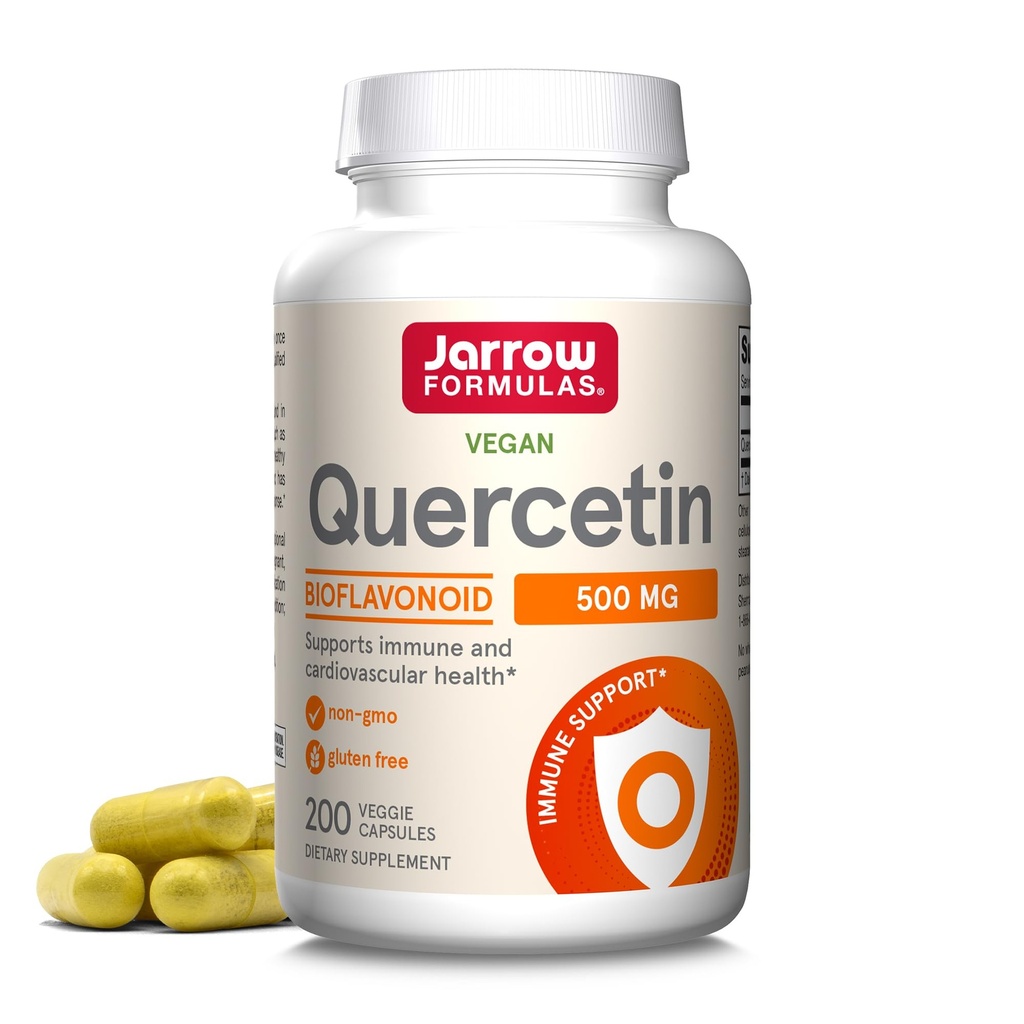 Jarrow Formulas Quercetin 500 mg - 200 Veggie Caps - Antioksi Durum, Cardiovascular Health & Immune Health - 200 Hizmet