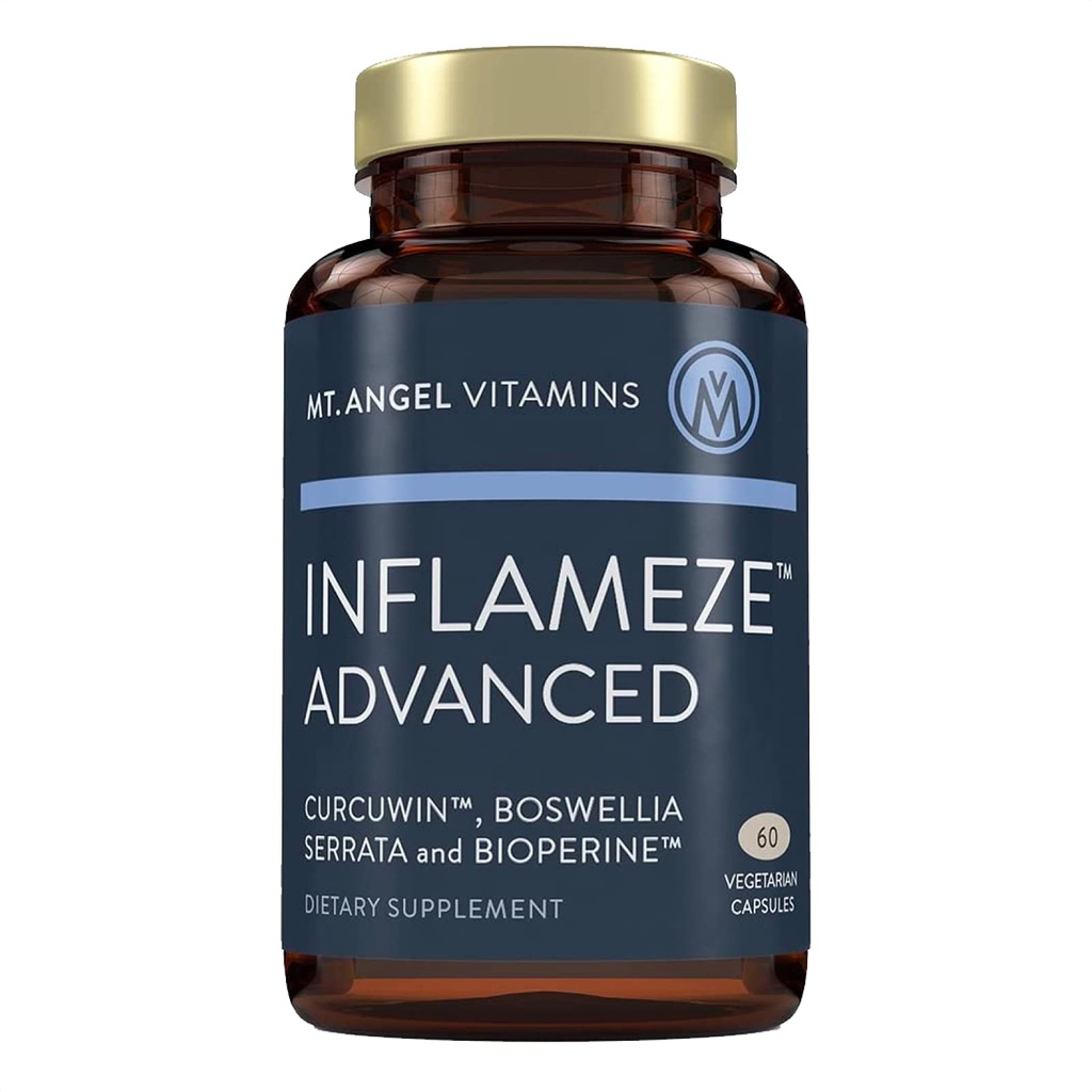 Mt. Angel Vitaminleri: Inflameze Advanced. Ortak Sağlık, Collagen Protection, Turmeric Supplement, 60 Capsules