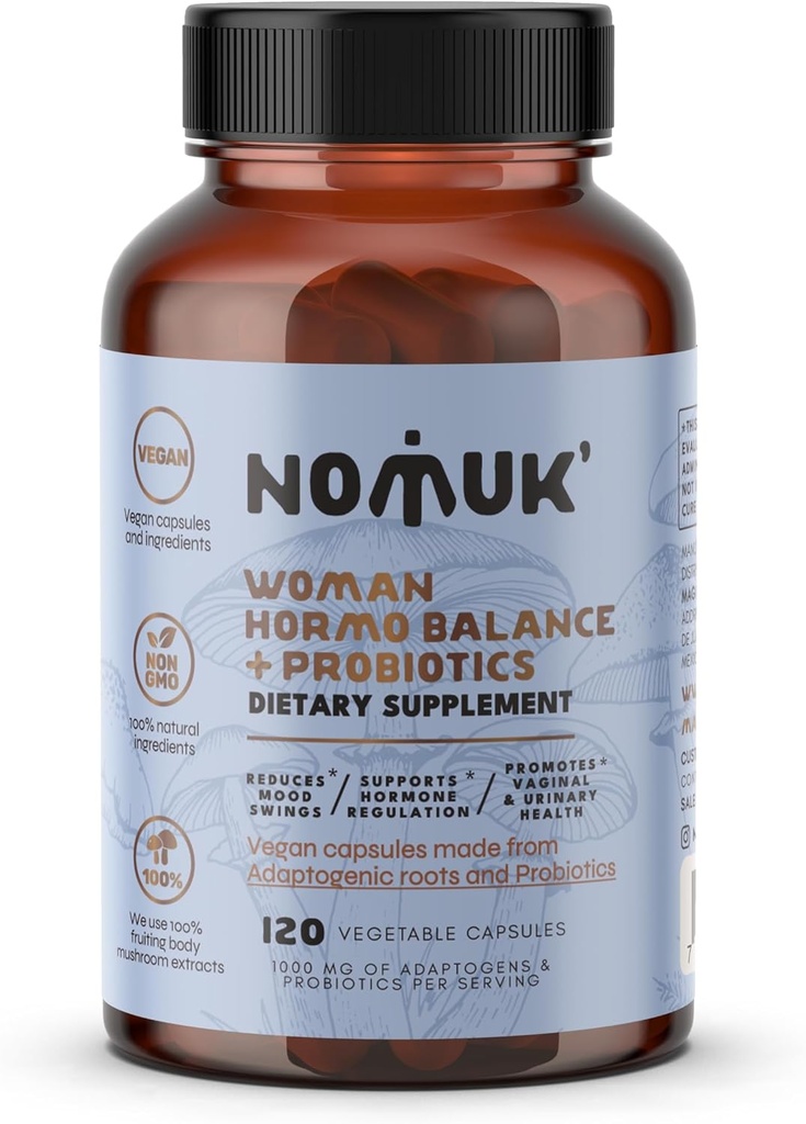 Hormo Balance + Kadınlar için probiyotikler, Shatavari rooot, Maca Schisandra & Ginsengi, Digestive için probiyotikler, Immune Health 120 Capsules