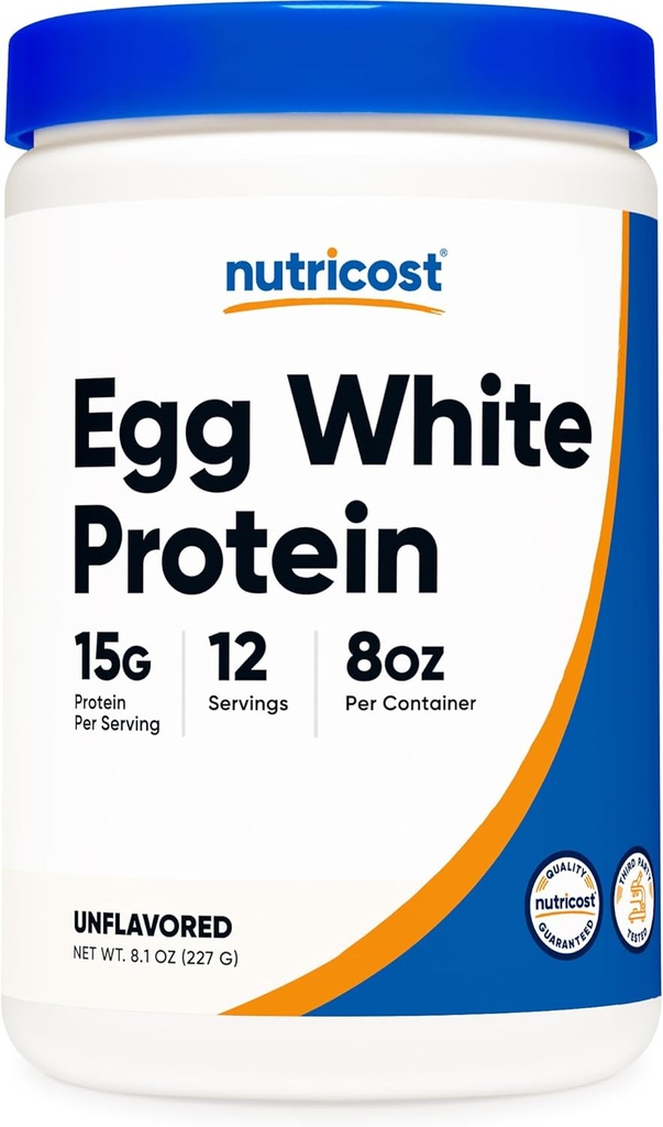 Nutricost Egg White Protein Toz 8oz (Unflavored) - Non-GMO, Gluten Free