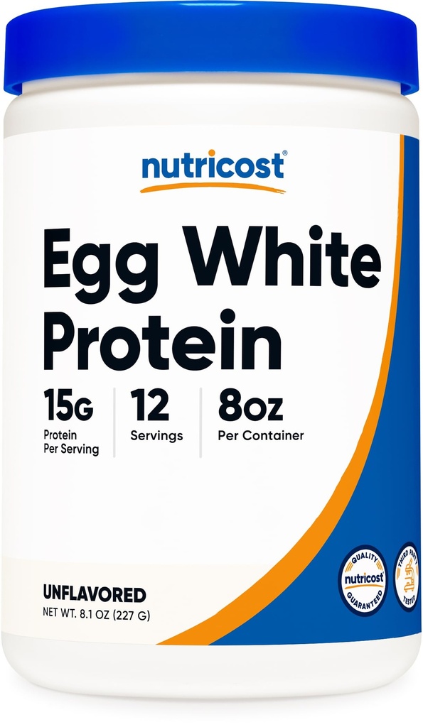 Nutricost Egg White Protein Toz 8oz (Unflavored) - Non-GMO, Gluten Free