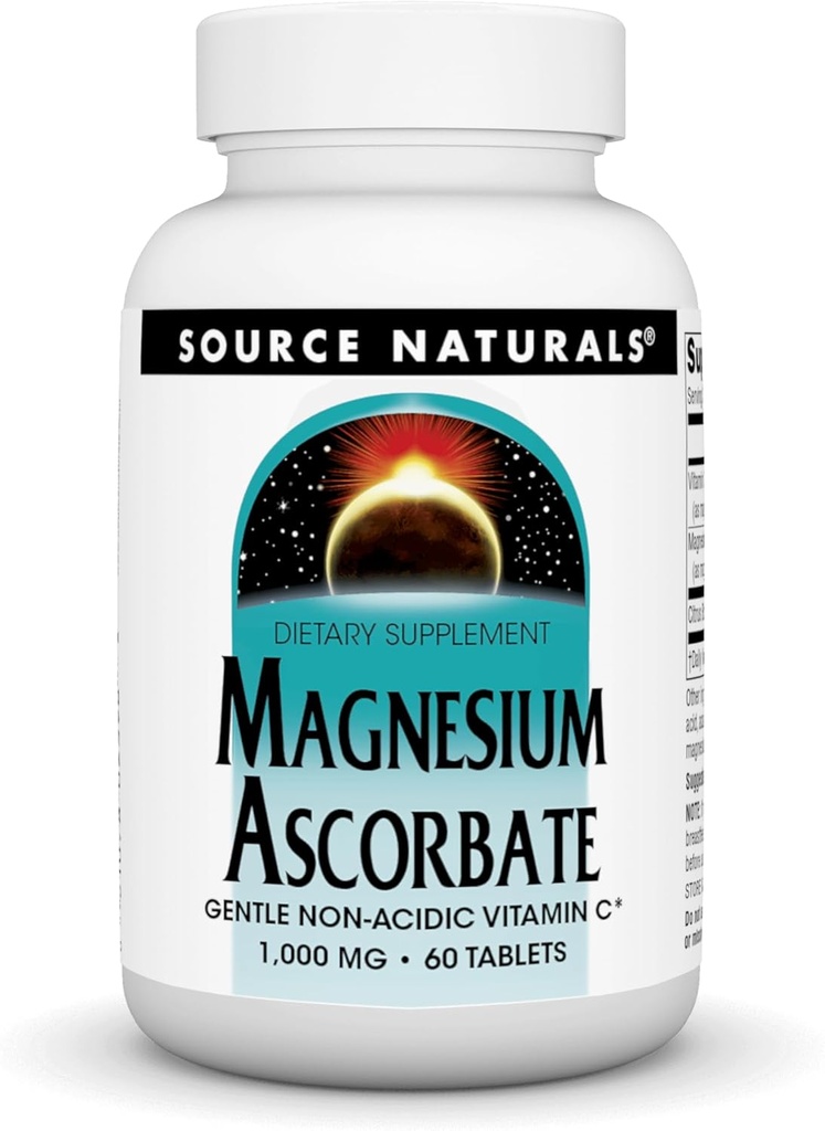 Source Naturals Magnezyum Ascorbate, Non-Acidic Vitamin C* -1000 mg, 60 Tabletler