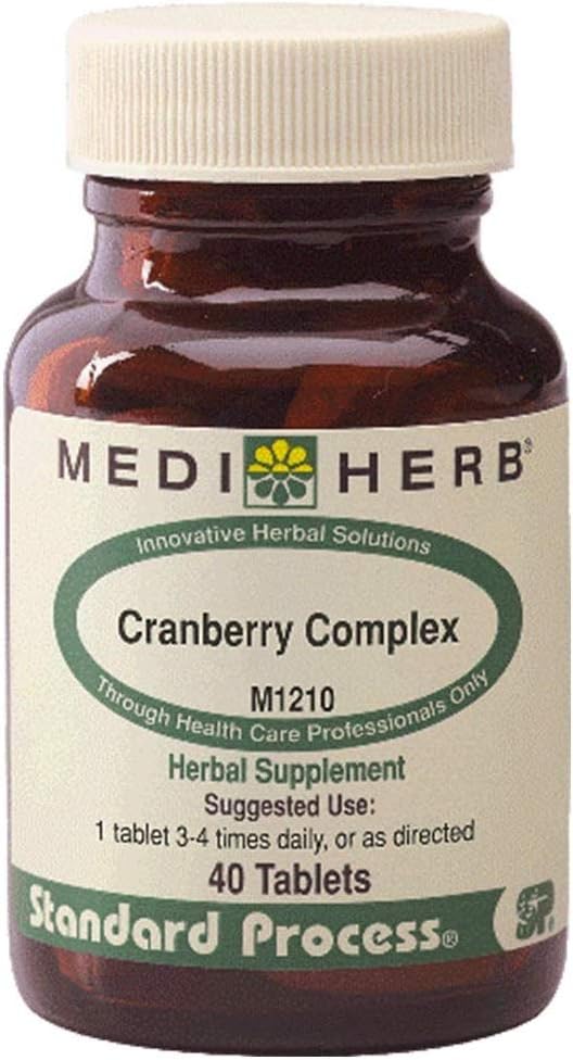MEDIHERB Cranberry Kompleksi - Sağlıklı Urinary Tract Fonksiyonlu - Urinary Tract'ta Sağlıklı Florayı Teşvik - Doğal Malzemeler - Organik Herbal Supplements - ABD'de Yapılacaklar - 40 Tabs
