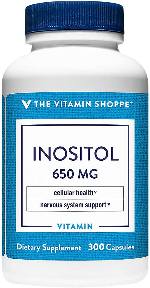 Shoppe Inositol 650MG, Sağlıklı Canlı ve Hücresel Fonksiyonlar (300 Capsules)